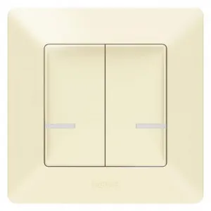 Коллекция умных устройств Valena Life with NETATMO.Умный беспроводной выключатель 2-клавишный.Цвет Слоновая кость