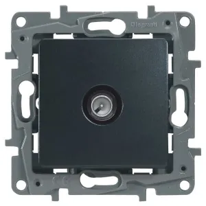 Розетка TV Legrand ETIKA, проходная, антрацит, 672663
