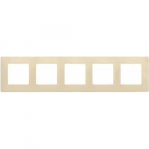Рамка 5 постов Legrand ETIKA, слоновая кость, 672515