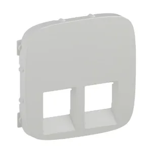 Накладка на розетку 2хRJ45 кат.5е. Legrand VALENA ALLURE, белый, 755425