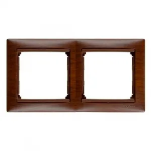 Рамка 2 поста Legrand VALENA CLASSIC, дерево тонированное, 770312