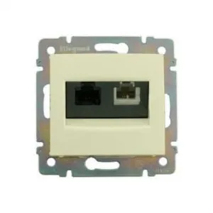 Розетка RJ11+RJ45 Cat.6 Legrand VALENA CLASSIC, слоновая кость, 774180