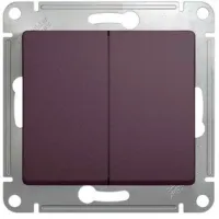 Переключатель 2-клавишный Schneider Electric GLOSSA, скрытый монтаж, сиреневый туман, GSL001465