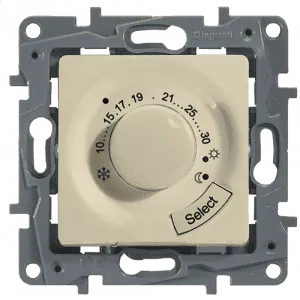 Термостат для теплого пола Legrand ETIKA, с датчиком, антрацит, 672630