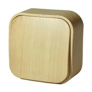 Выключатель 1-клавишный Legrand QUTEO, открытый монтаж, светло-коричневый, 782260