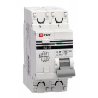 Дифавтомат EKF PROxima 1P+N 16А (C) 4.5 кА, 100 мА ( AC ), DA32-16-100S-pro