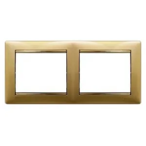 Рамка 2 поста Legrand VALENA CLASSIC, золото матовое, 770302