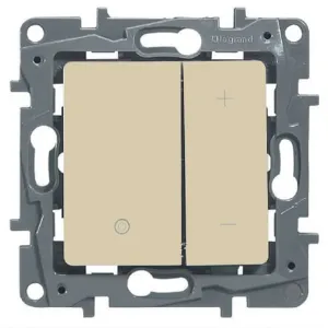 Светорегулятор клавишный Legrand ETIKA, 400 Вт, слоновая кость, 672318