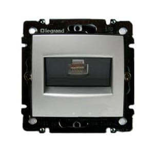 Розетка компьютерная RJ45 Cat.5 Legrand VALENA CLASSIC, алюминий, 770238