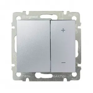 Светорегулятор клавишный Legrand VALENA CLASSIC, 600 Вт, алюминий, 770274