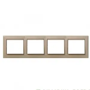 Рамка 4 поста Legrand VALENA CLASSIC, золото матовое, 770304