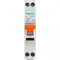 Дифавтомат Schneider Electric Домовой 2P 16А (C) 4.5кА 30мА (AC), 12522