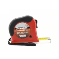 Рулетка 10 м х 25 мм Double  fixation, обрезиненный  корпус, двойная плавная фиксация MATRIX