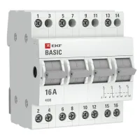 Трехпозиционный переключатель, 4P 63А EKF Basic