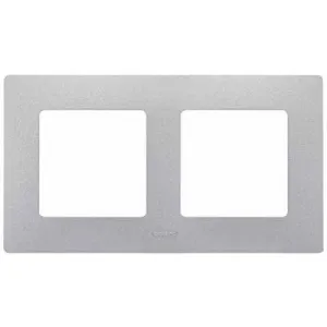 Рамка 2 поста Legrand ETIKA, алюминий, 672552