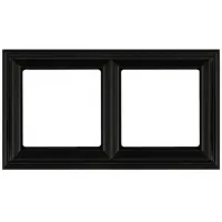 Рамка 2-ая для вертикальной и горизонтальной установки Jung ECO Profi Deco Черный матовый, EPD482SWM