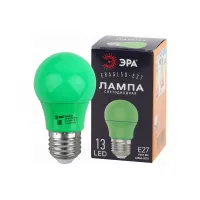 Лампа светодиодная ERAGL50-E27 A50 3Вт груша зел. E27 13SMD для белт-лайт ЭРА Б0049579