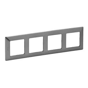 Рамка 4 поста Legrand VALENA LIFE, стальной, 754154