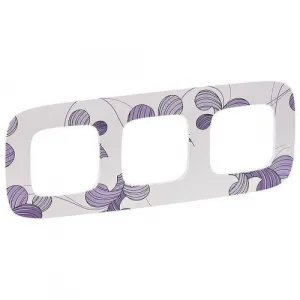 Рамка 3 поста Legrand VALENA ALLURE, флора, 754363
