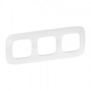 Рамка 3 поста Legrand VALENA ALLURE, белое тиснение, 754373