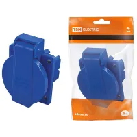 Розетка панельная РП10-3 скрытая с крышкой IP44 16А 2Р+РЕ 220В TDM